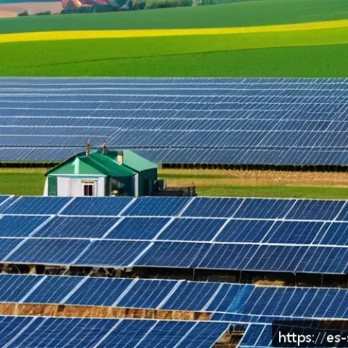 Home 17 세르비아의 유럽연합 가입 논의 - A vibrant Serbian rural landscape showcasing modernized agricultural practices: lush green fields wi...